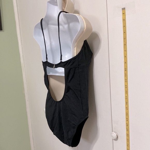 LANDS END CANVAS 1963 Black One Piece Swimsuit Womens 8 - Picture 6 of 13